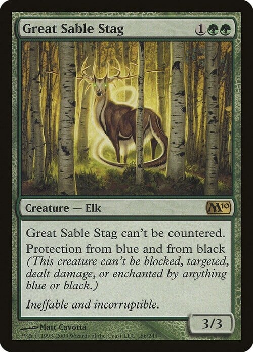 Great Sable Stag Card Front