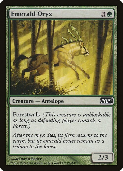 Emerald Oryx Card Front