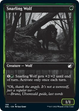 Snarling Wolf Card Front