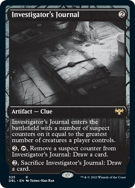 Investigator's Journal Card Front
