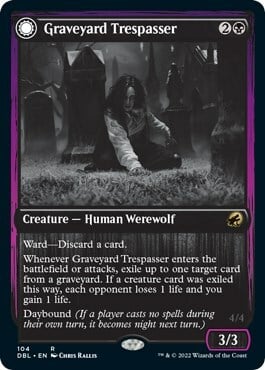 Graveyard Trespasser // Graveyard Glutton Card Front