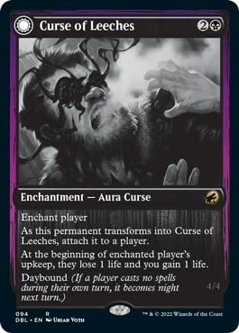 Curse of Leeches // Leeching Lurker Card Front