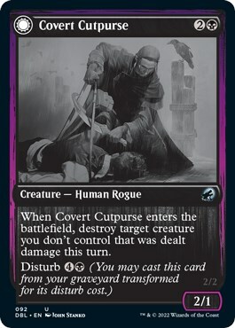 Covert Cutpurse // Covetous Geist Card Front