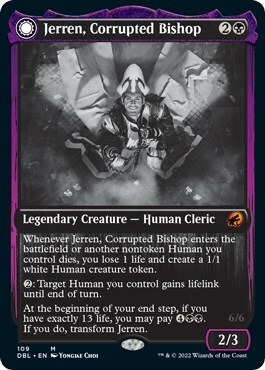 Jerren, Corrupted Bishop // Ormendahl, the Corrupter Card Front