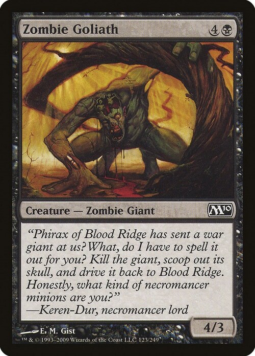 Golia Zombie Card Front