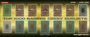 Top 1000 Ranked Cossy Duelists April-June 2010 Playmat
