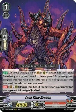 Lava Flow Dragon Card Front