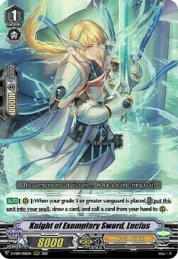 Knight of Exemplary Sword, Lucius Card Front