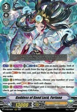 Goddess of Good Luck, Fortuna [V Format] Card Front