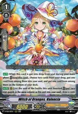 Witch of Oranges, Valencia Card Front