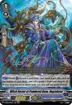 Witch Doctor of Powdered Bone, Negrobone [V Format] Card Front