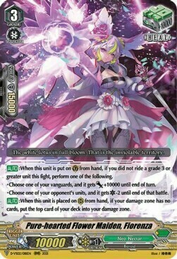Pure-hearted Flower Maiden, Fiorenza [V Format] Card Front
