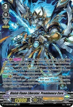Bluish Flame Liberator, Prominence Core [V Format] Card Front