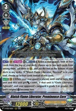 Bluish Flame Liberator, Prominence Core Card Front