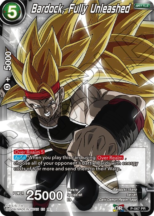 Bardock, Fully Unleashed Card Front