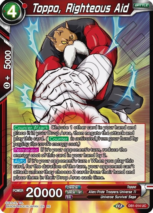 Toppo, Righteous Aid Card Front