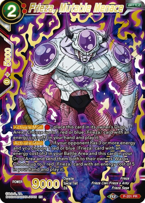 Frieza, Mutable Menace Card Front