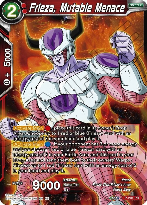 Frieza, Mutable Menace Card Front