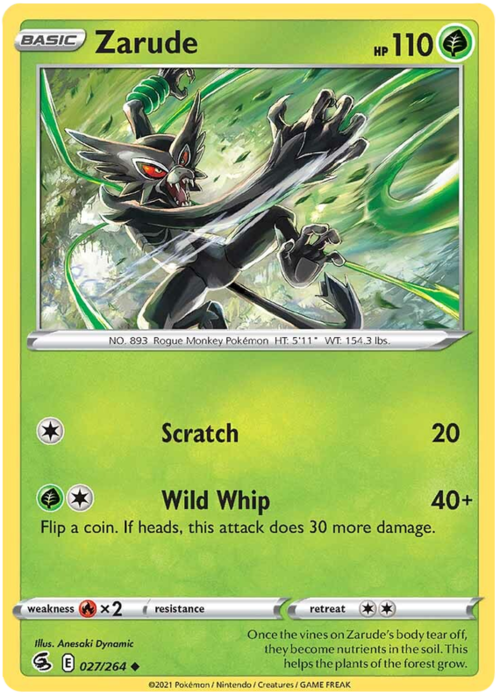 Zarude [Scratch | Wild Whip] Card Front