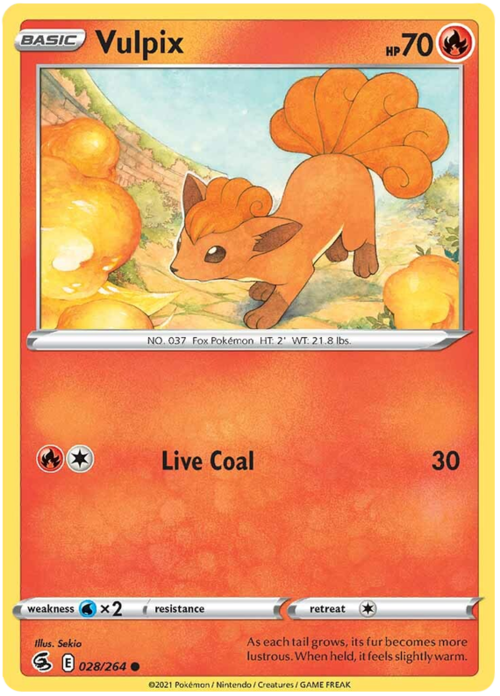 Vulpix [Live Coal] Card Front