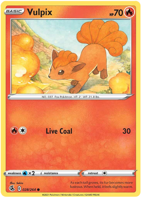 Vulpix Card Front