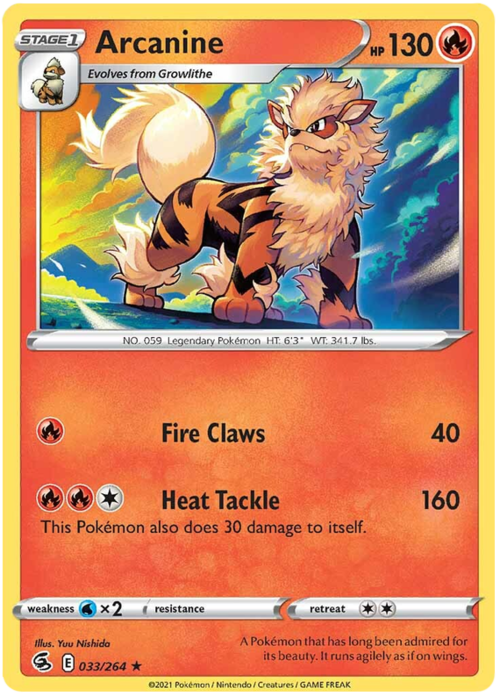 Arcanine [Fire Claws | Heat Tackle] Card Front