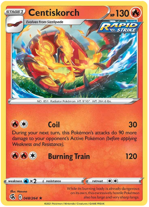 Centiskorch [Coil | Burning Train] Card Front