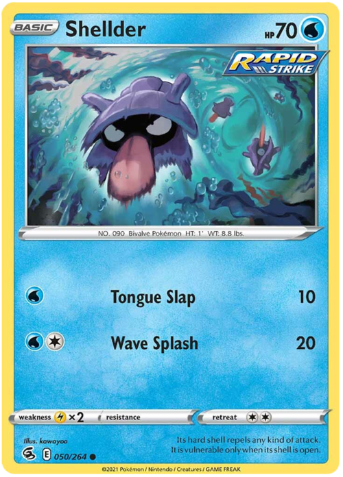 Shellder [Tongue Slap | Wave Splash] Card Front