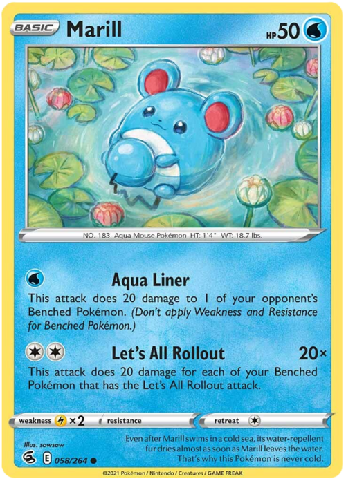 Marill [Aqua Liner | Let's All Rollout] Card Front