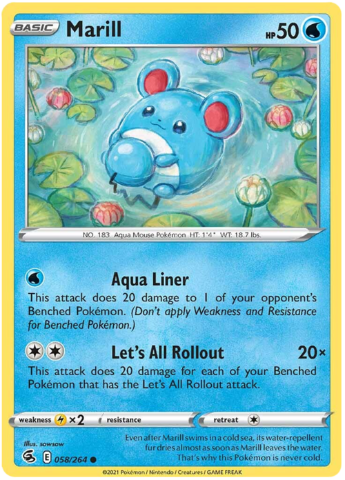Marill [Aqua Liner | Let's All Rollout] Card Front