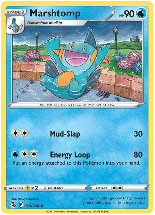 Marshtomp [Mud-Slap | Energy Loop] Card Front