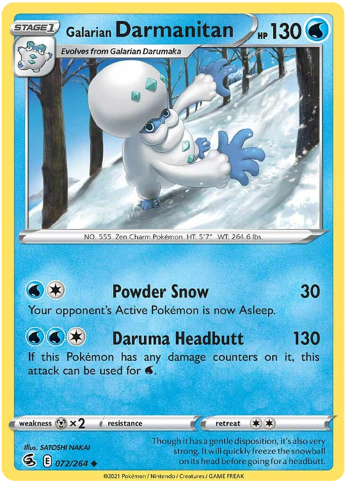 Galarian Darmanitan Card Front