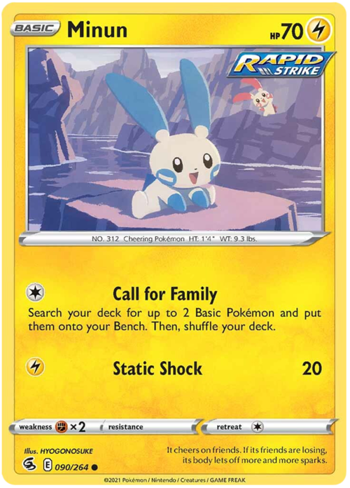 Minun [Call for Family | Static Shock] Card Front