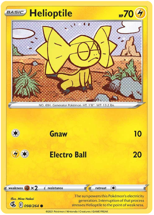 Helioptile [Gnaw | Electro Ball] Frente