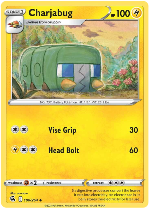 Charjabug [Vise Grip | Head Bolt] Card Front