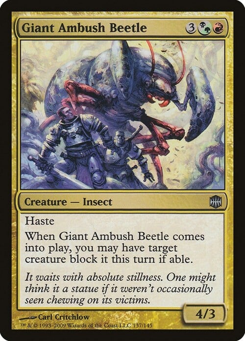 Giant Ambush Beetle Card Front