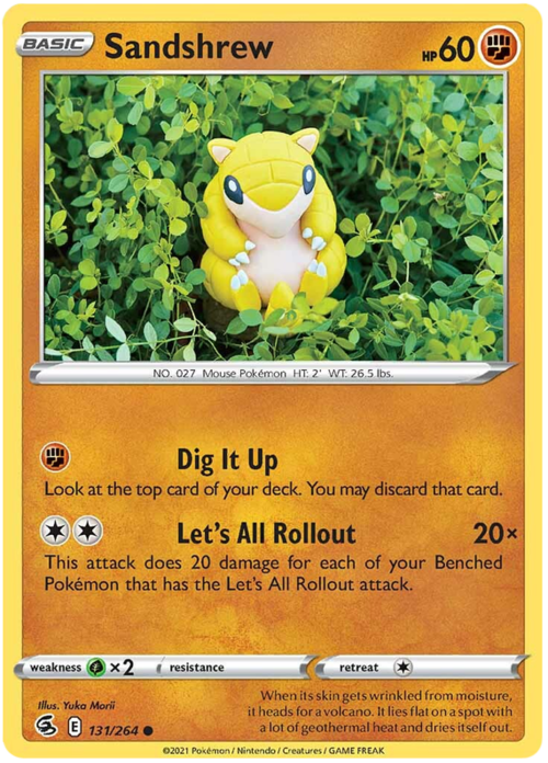 Sandshrew [Dig It Up | Let's All Rollout] Card Front