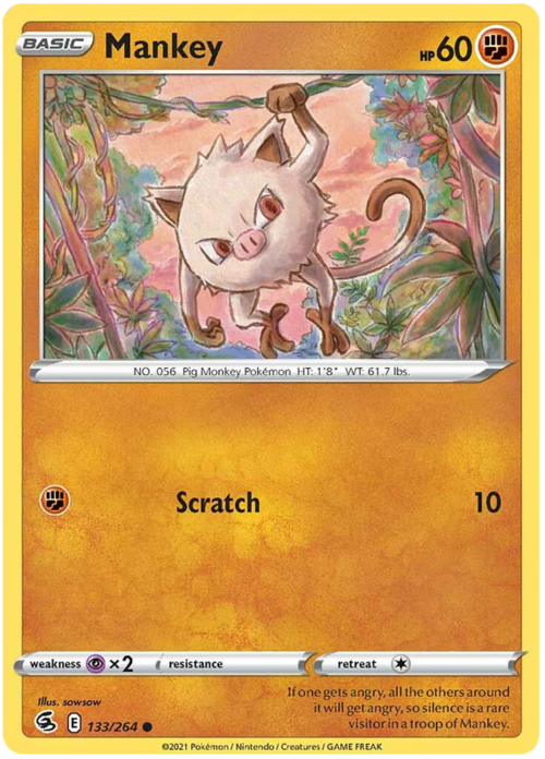 Mankey [Scratch] Card Front