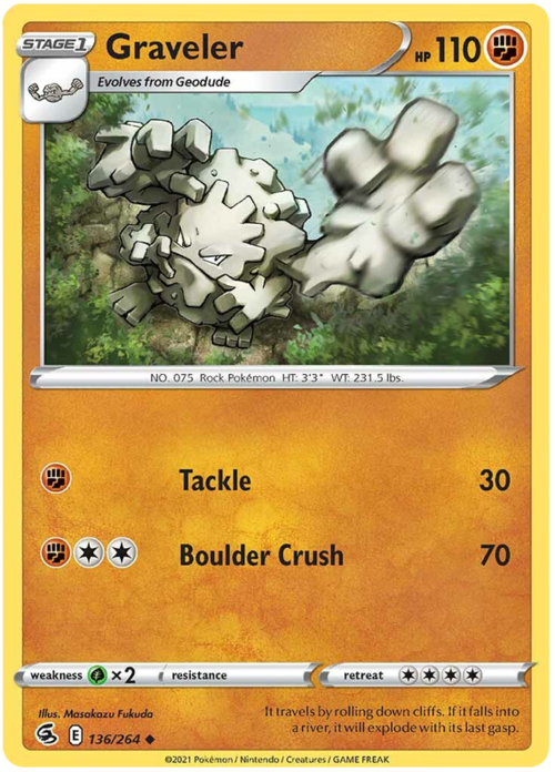 Graveler [Tackle | Boulder Crush] Card Front