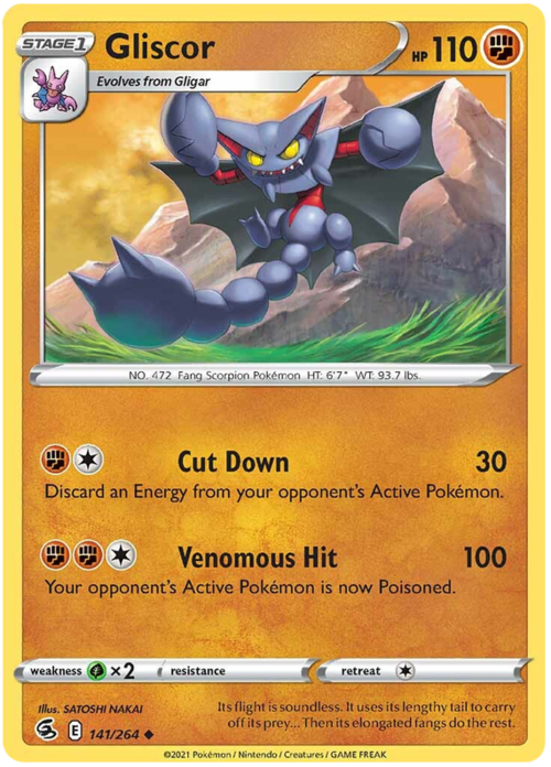 Gliscor [Cut Down | Venomous Hit] Card Front