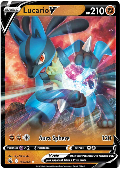 Lucario V Card Front