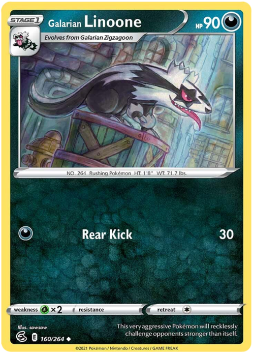 Galarian Linoone Card Front