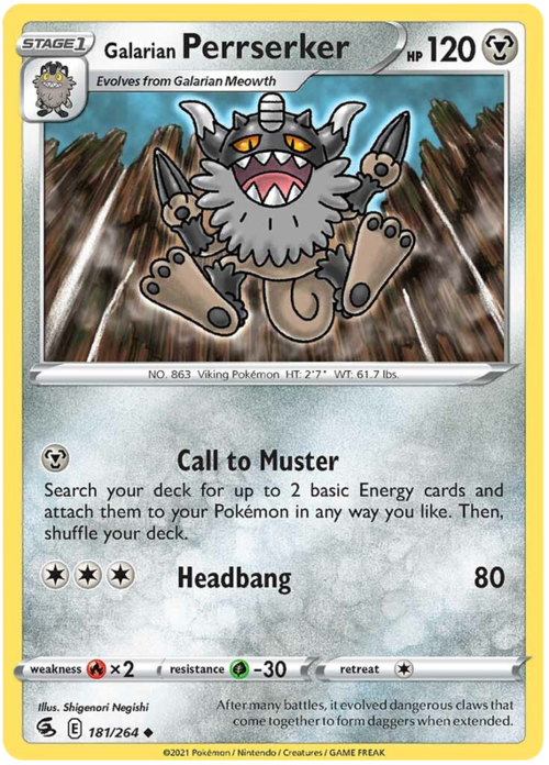 Galarian Perrserker Card Front