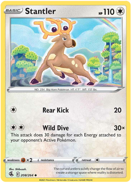 Stantler [Rear Kick | Wild Dive] Card Front
