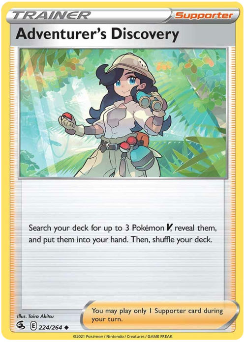 Adventurer's Discovery Card Front