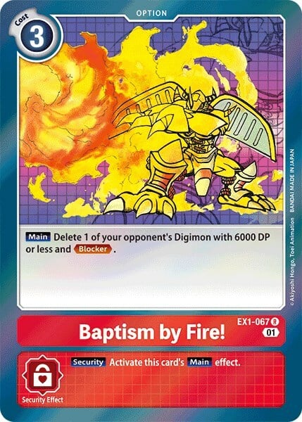 Baptism of Flames! Card Front