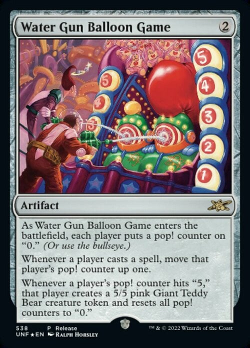 Water Gun Balloon Game Card Front