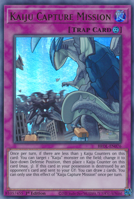 Kaiju Capture Mission Card Front