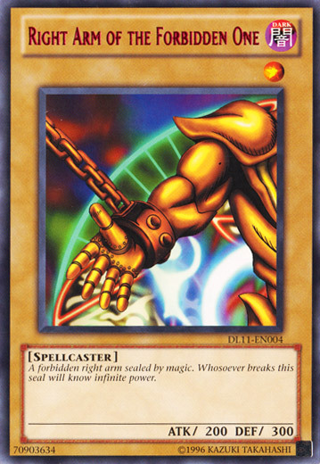 Right Arm of the Forbidden One Card Front