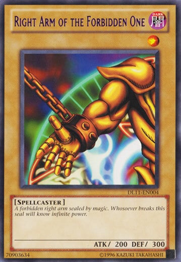 Right Arm of the Forbidden One Card Front